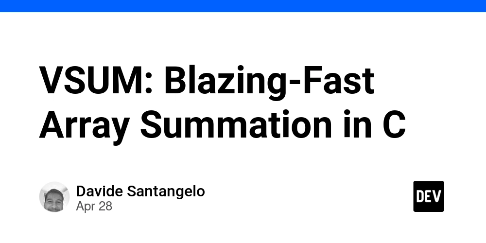 VSUM: Blazing-Fast Array Summation in C