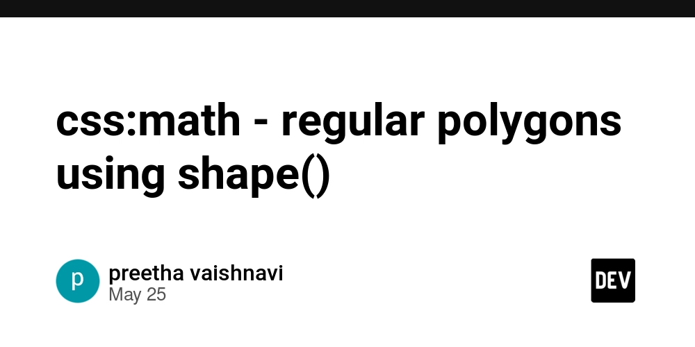 css:math - regular polygons using shape()