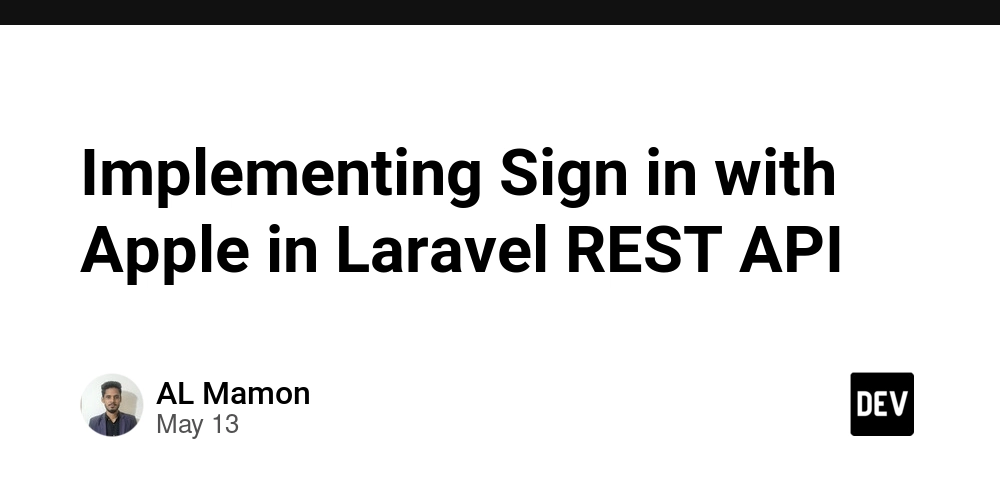 Implementing Sign in with Apple in Laravel REST API