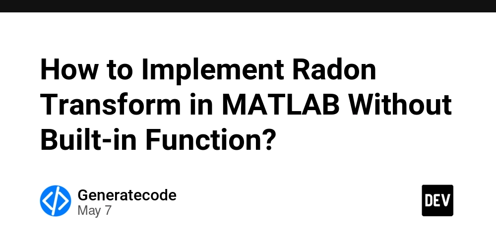 How to Implement Radon Transform in MATLAB Without Built-in Function?