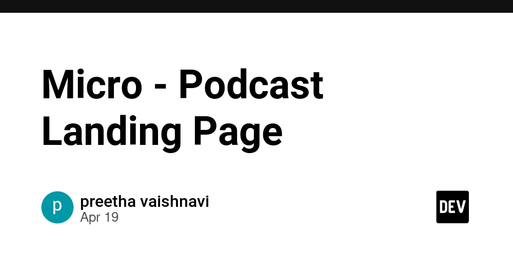 Micro - Podcast Landing Page