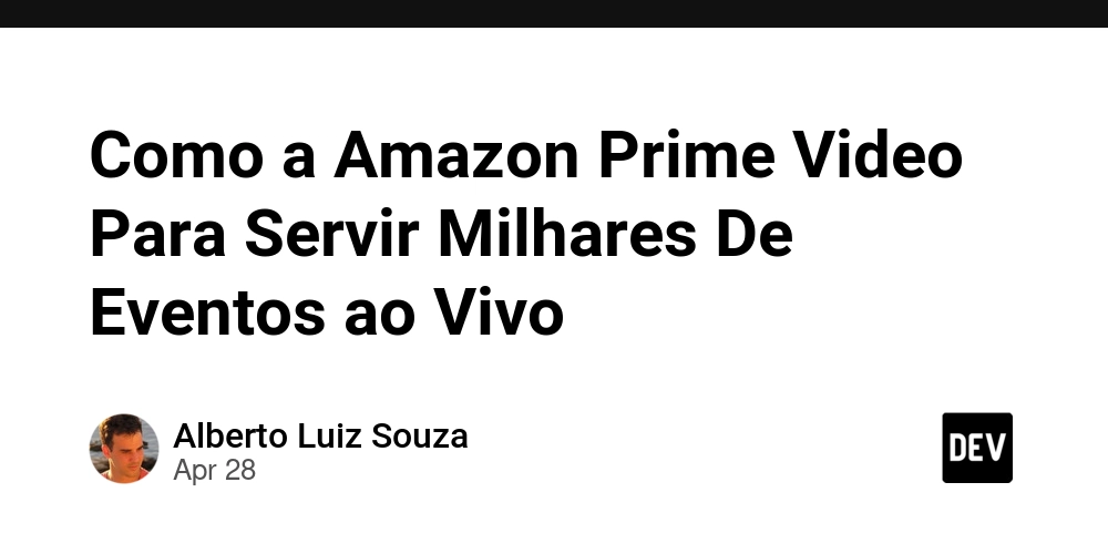 Como a Amazon Prime Video Para Servir Milhares De Eventos ao Vivo