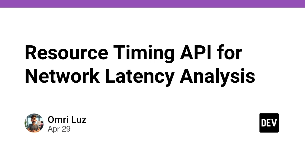 Resource Timing API for Network Latency Analysis