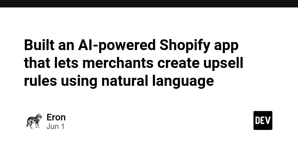 Built an AI-powered Shopify app that lets merchants create upsell rules using natural language