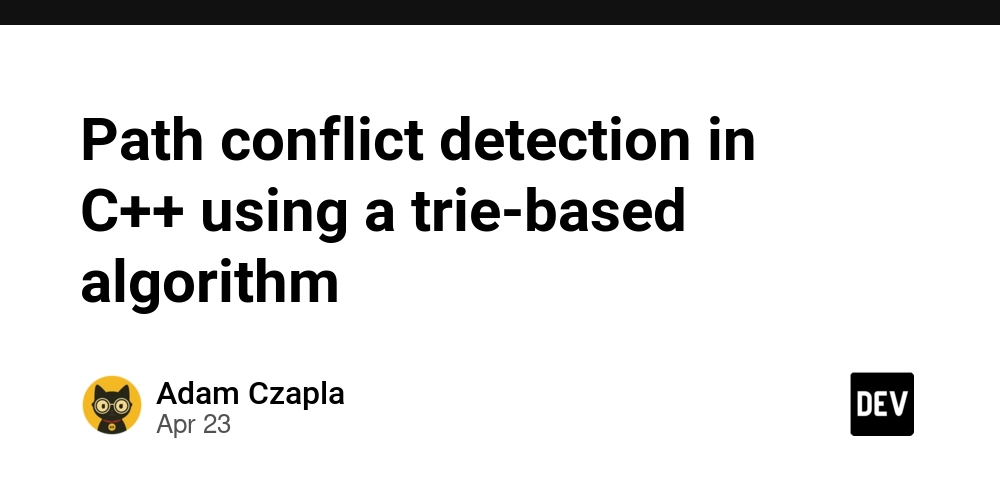 Path conflict detection in C++ using a trie-based algorithm