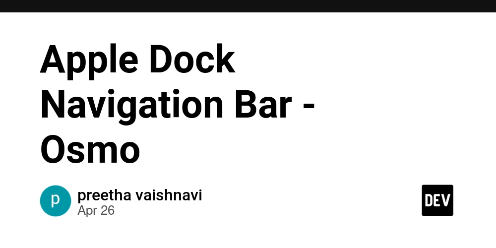 Apple Dock Navigation Bar - Osmo