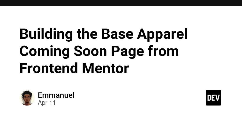 Building the Base Apparel Coming Soon Page from Frontend Mentor