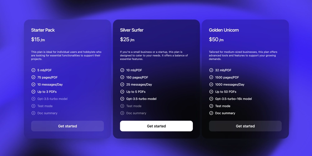 Create an interactive pricing table with Tailwind CSS, and Alpine JS