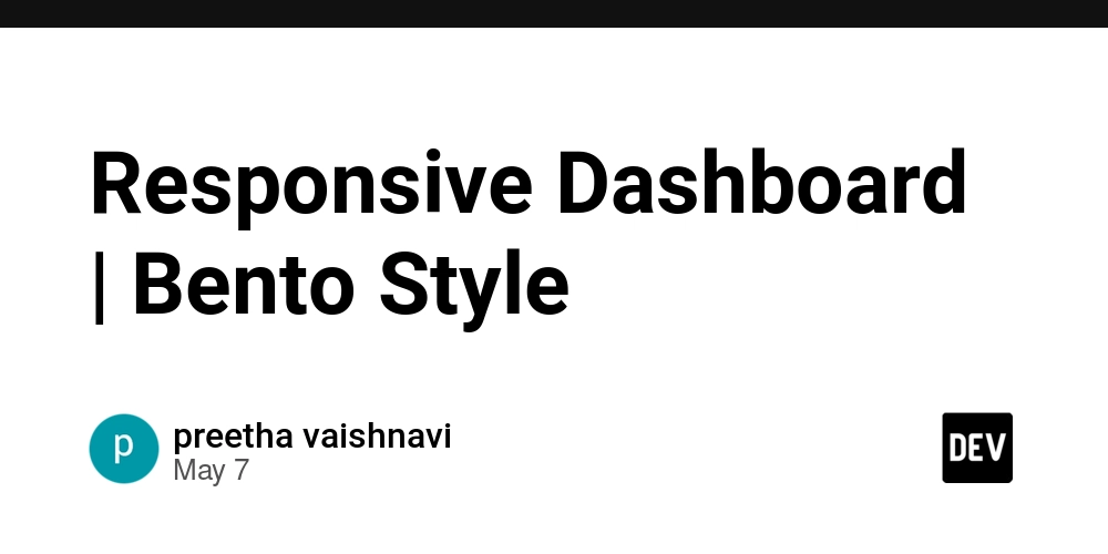 Responsive Dashboard | Bento Style