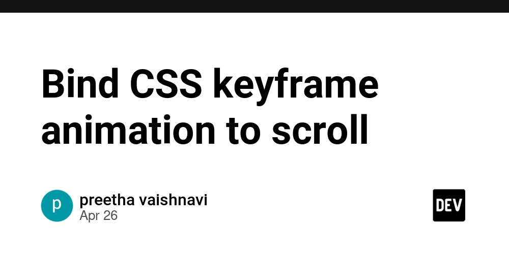 Bind CSS keyframe animation to scroll