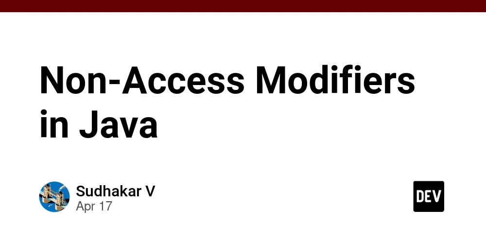 Non-Access Modifiers in Java