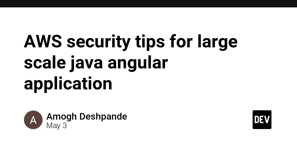 AWS security tips for large scale java angular application
