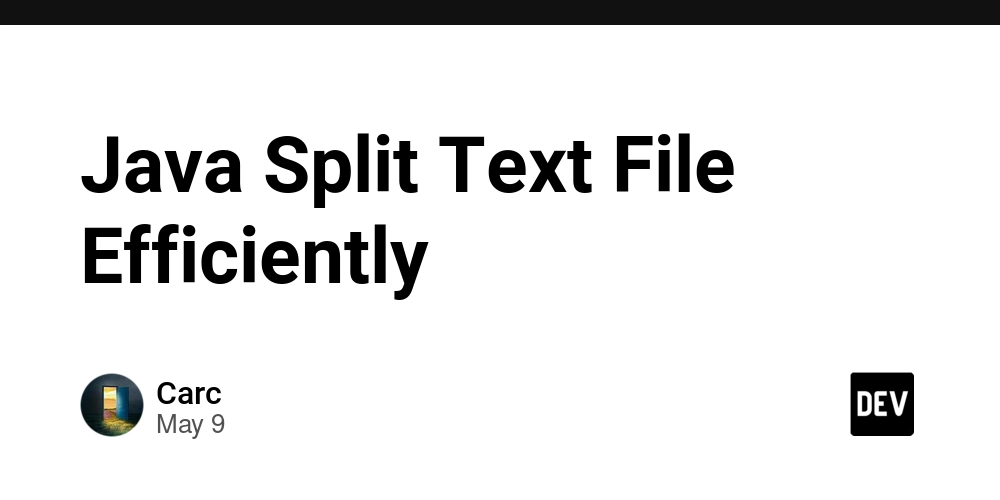 Java Split Text File Efficiently