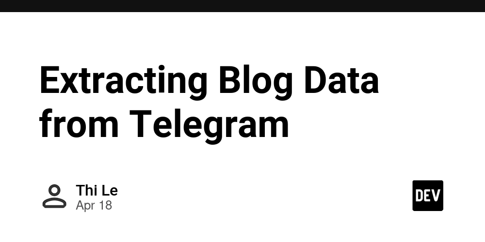 Extracting Blog Data from Telegram