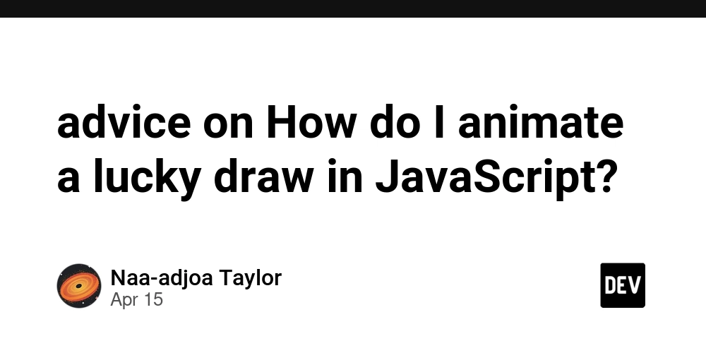 advice on How do I animate a lucky draw in JavaScript?