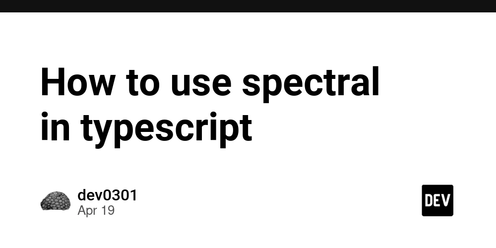 How to use spectral in typescript