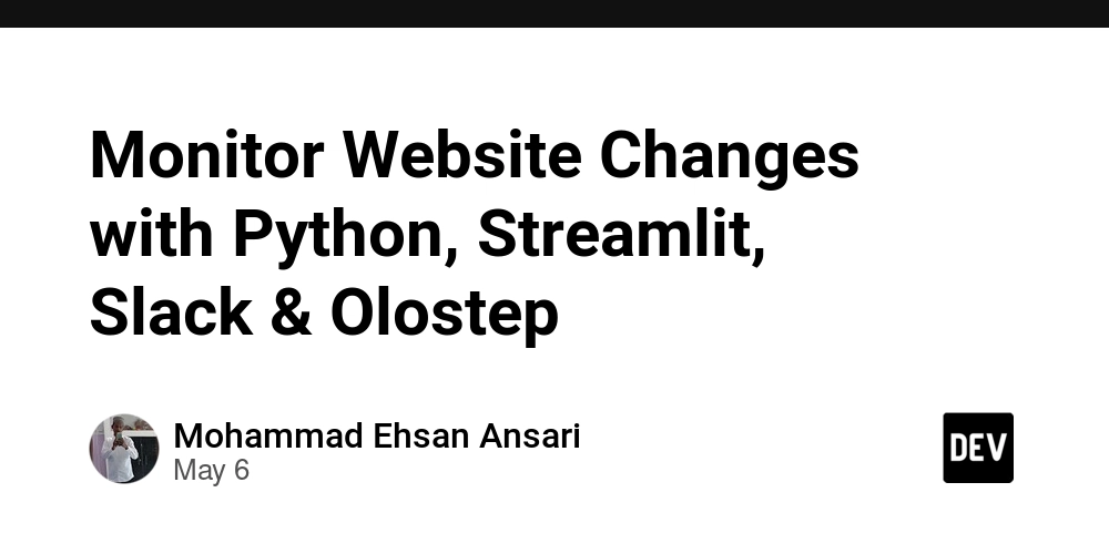Monitor Website Changes with Python, Streamlit, Slack & Olostep