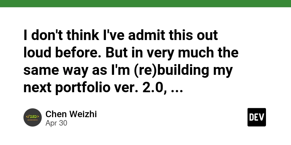 I don't think I've admit this out loud before. But in very much the same way as I'm (re)building my next portfolio ver. 2.0, I'm also trying to rebuild the momentum I had lost as a freelancer. I've stopped taking on full-scale projects for too long.