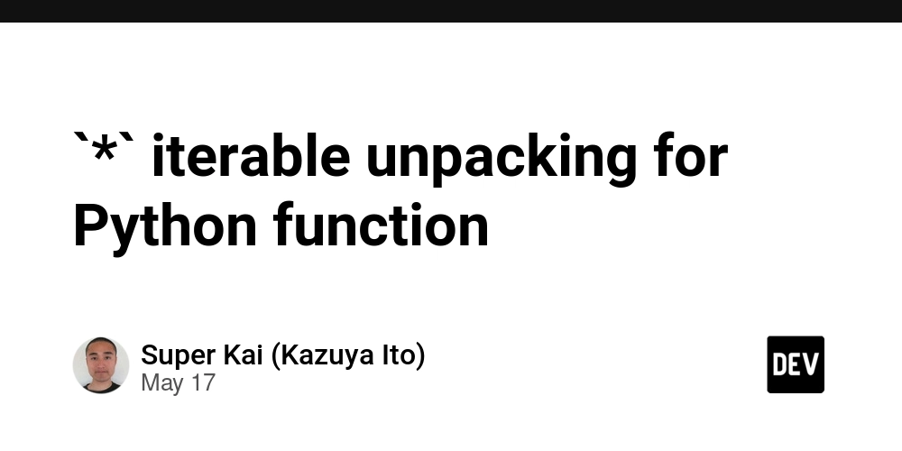 `*` iterable unpacking for Python function