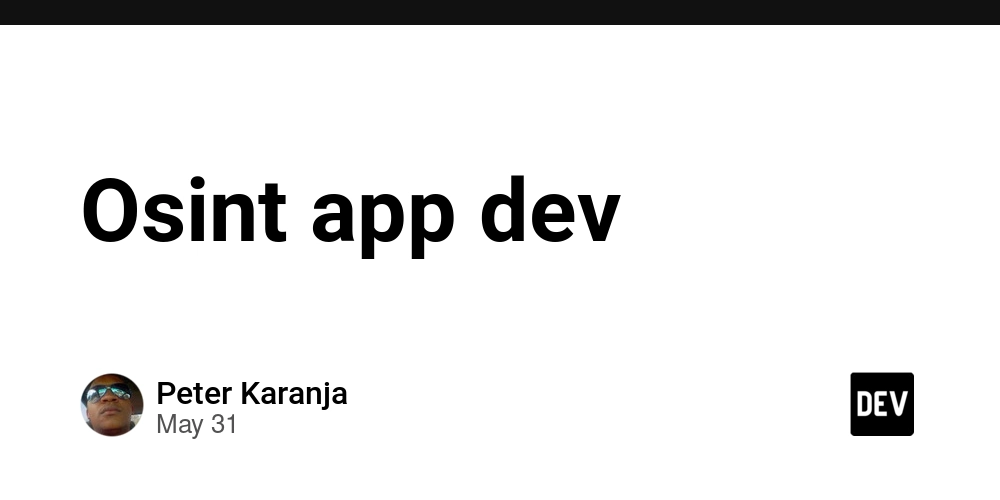 Osint app dev