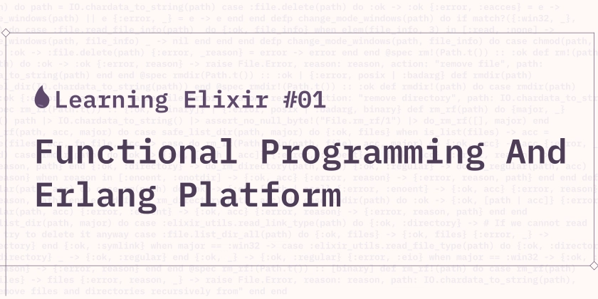 Functional Programming and Erlang Platform