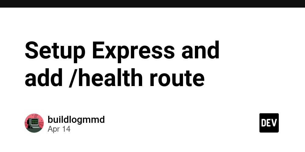 Setup Express and add /health route