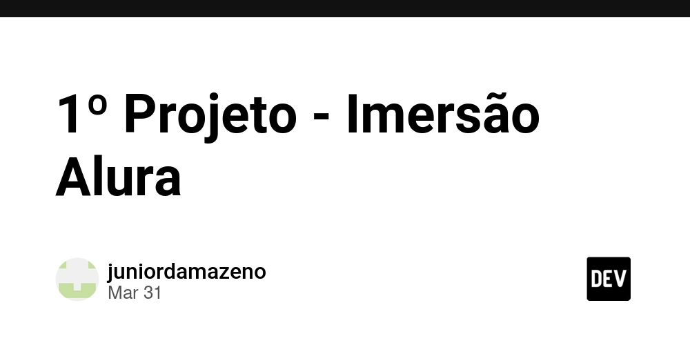 1º Projeto - Imersão Alura