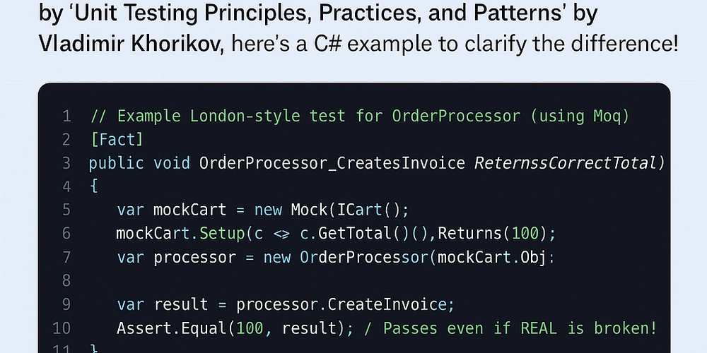 When a Tiny Bug in C# Breaks Everything: London vs. Classical Testing