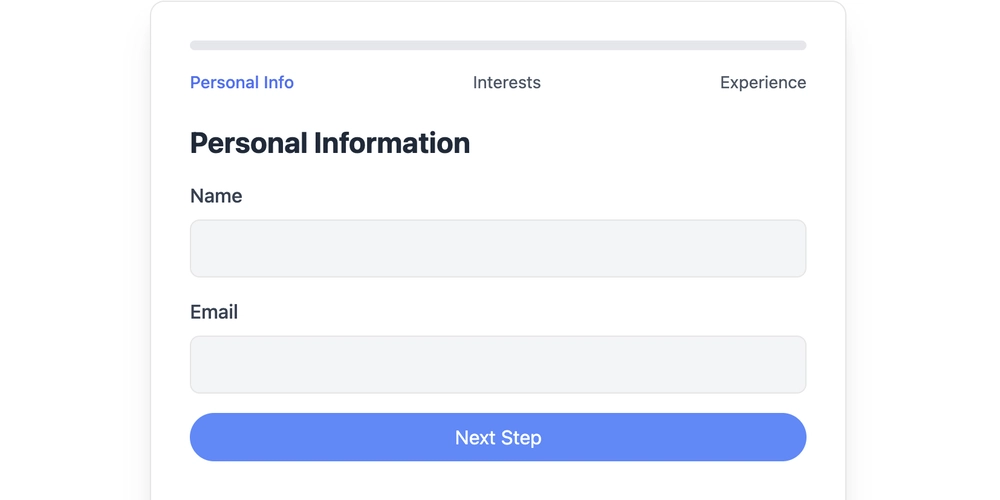 Create a dynamic multiple step form with Tailwind CSS and Alpine JS