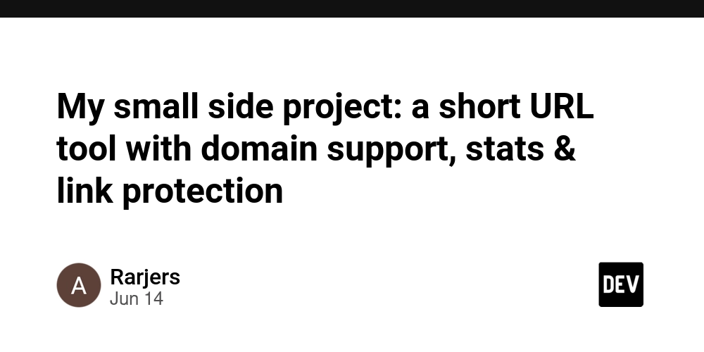 My small side project: a short URL tool with domain support, stats & link protection