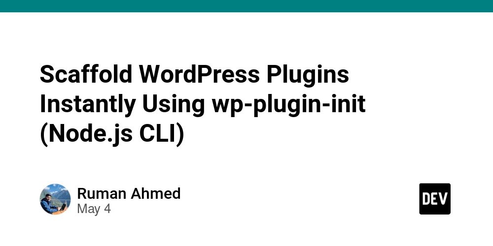Scaffold WordPress Plugins Instantly Using wp-plugin-init (Node.js CLI)