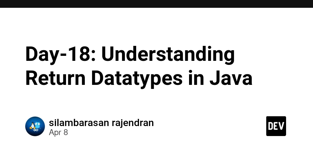 Day-18: Understanding Return Datatypes in Java