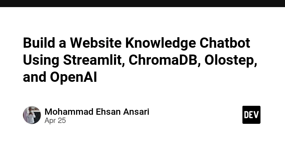 Build a Website Knowledge Chatbot Using Streamlit, ChromaDB, Olostep, and OpenAI