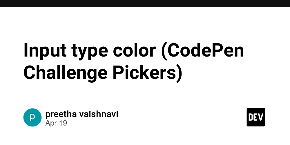 Input type color (CodePen Challenge Pickers)