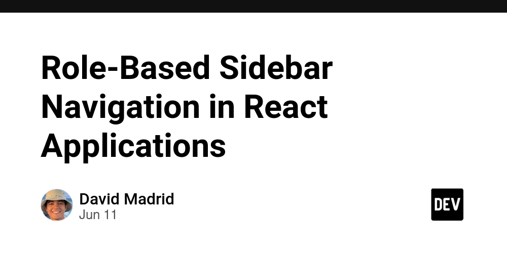 Role-Based Sidebar Navigation in React Applications