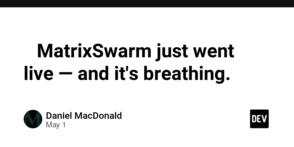 ⚡ MatrixSwarm just went live — and it's breathing.