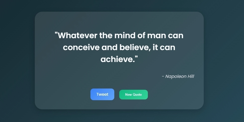 Random Quote Machine.