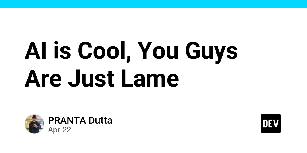 AI is Cool, You Guys Are Just Lame
