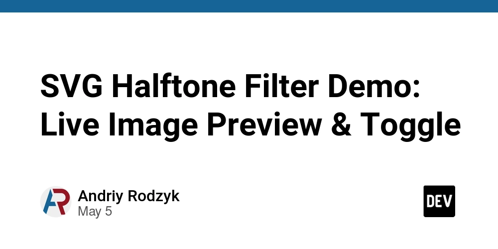 SVG Halftone Filter Demo: Live Image Preview & Toggle