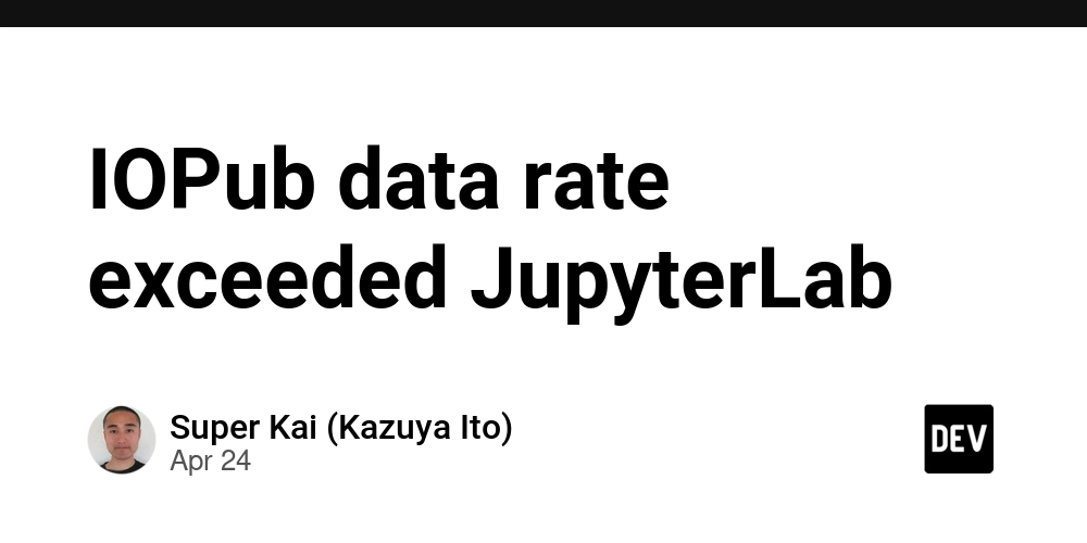 IOPub data rate exceeded JupyterLab