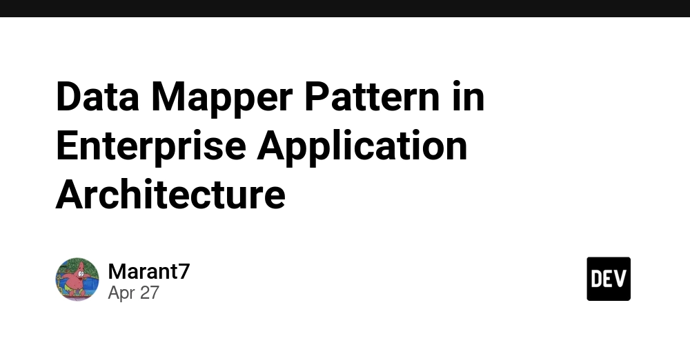 Data Mapper Pattern in Enterprise Application Architecture