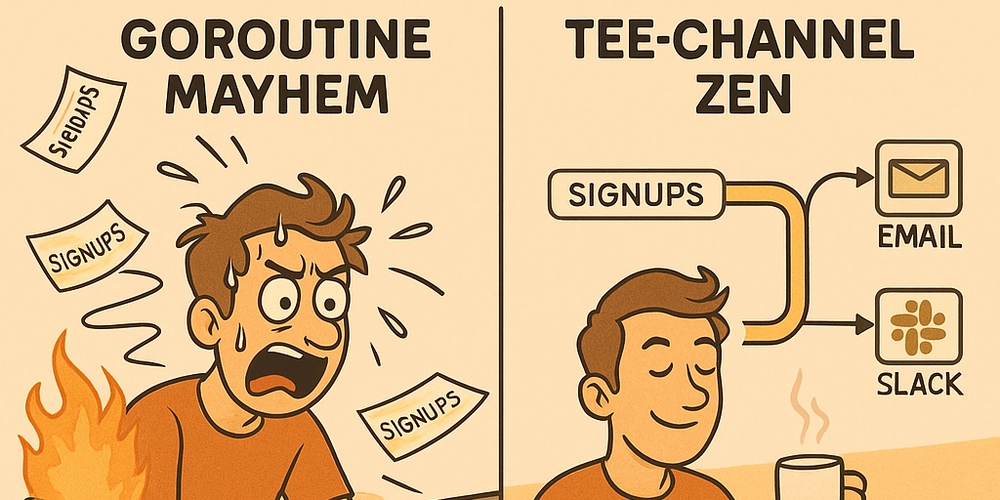 Stop Spawning Infinite Goroutines: Use Tee-Channels in Go for Scalable Event Handling