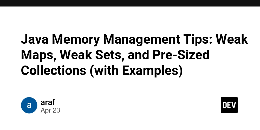 Java Memory Management Tips: Weak Maps, Weak Sets, and Pre-Sized Collections (with Examples)