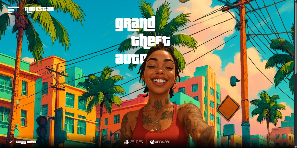 Animated GTA6-Inspired Landing Page with React + GSAP