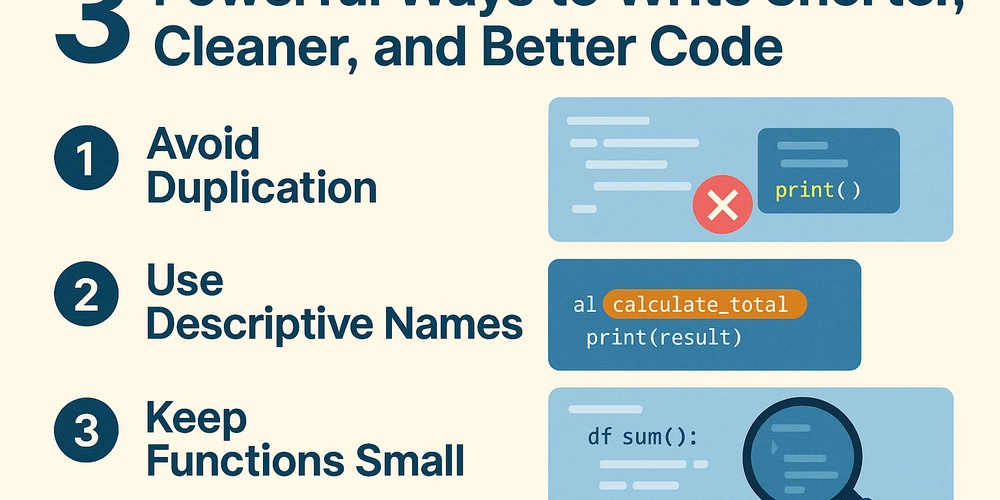 3 Powerful Ways to Write Shorter, Cleaner, and Better Code