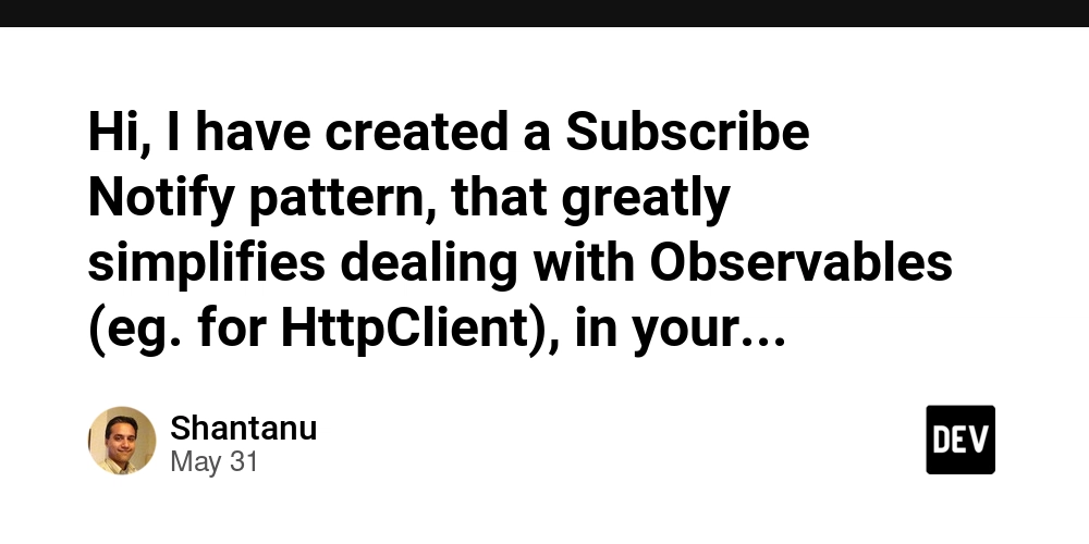 Hi, I have created a Subscribe Notify pattern, that greatly simplifies dealing with Observables (eg. for HttpClient), in your component. https://github.com/VeritasSoftware/NotificationService Real easy to implement in your solution. Have a quick read.