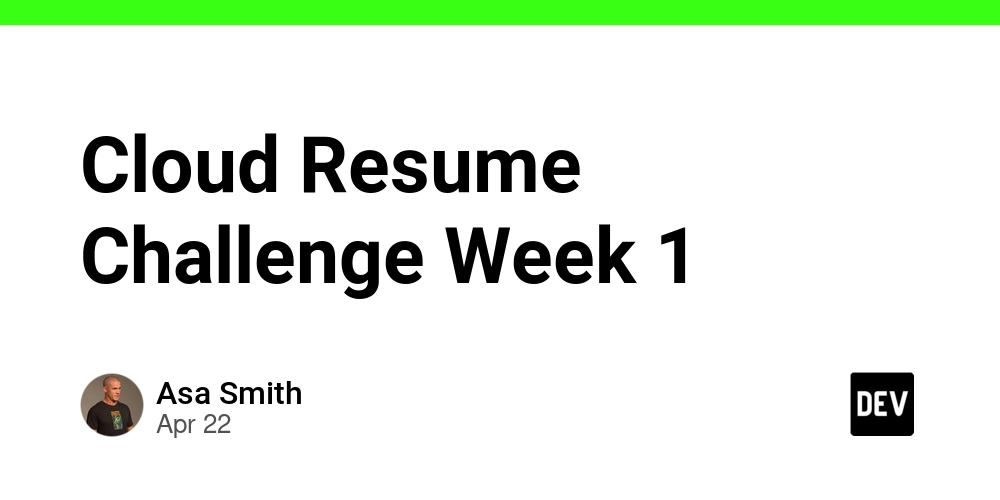 Cloud Resume Challenge Week 1