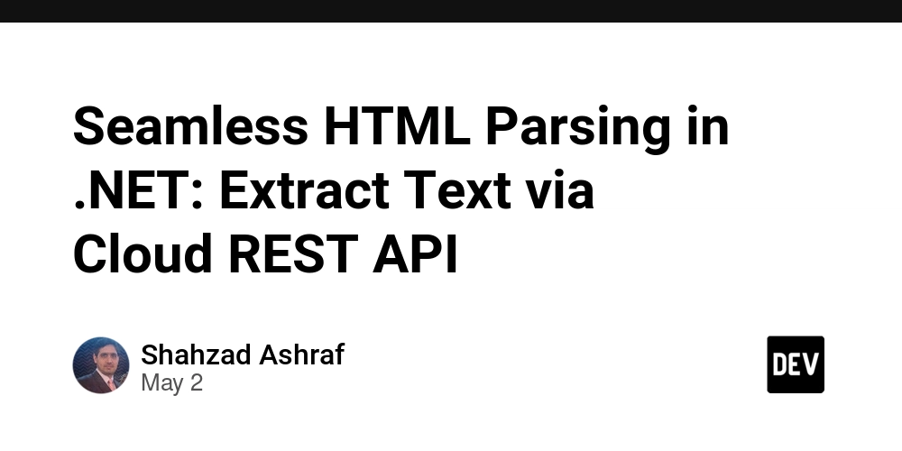 Seamless HTML Parsing in .NET: Extract Text via Cloud REST API