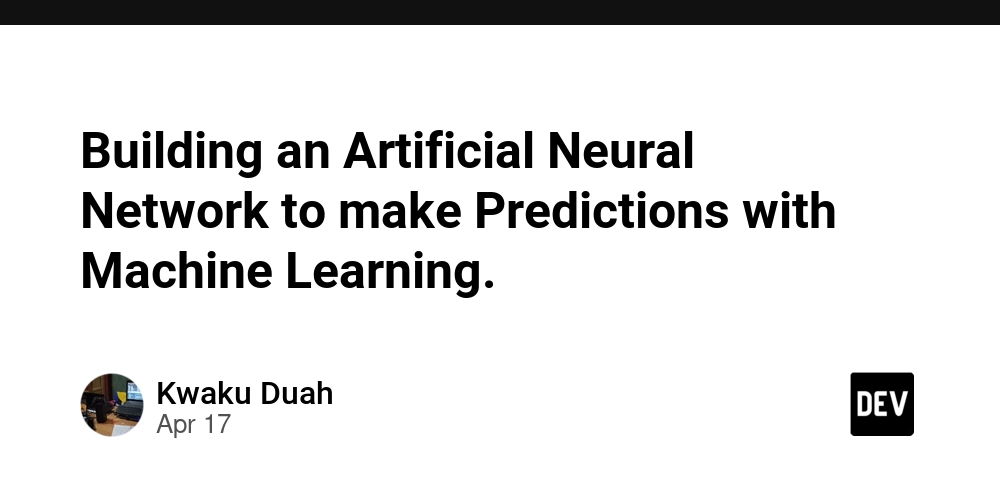 Building an Artificial Neural Network to make Predictions with Machine Learning.
