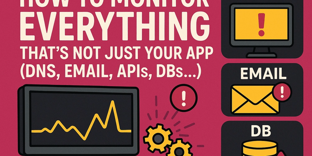 How to Monitor Everything That’s Not Just Your App (DNS, Email, APIs, DBs…)